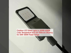 Dış LED Sokak Işıkları 3000K-6000K Renk Sıcaklığı ve 130-190lm/w Verimliliği 30W-300W Güç aralığı için